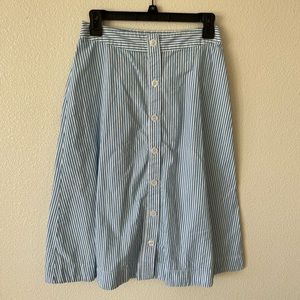 Blue striped skirt